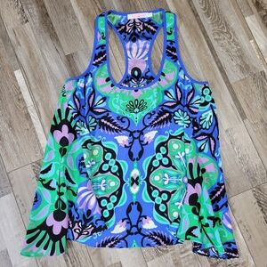 Alice & Trixie Silk Racerback Tank Top Size Medium